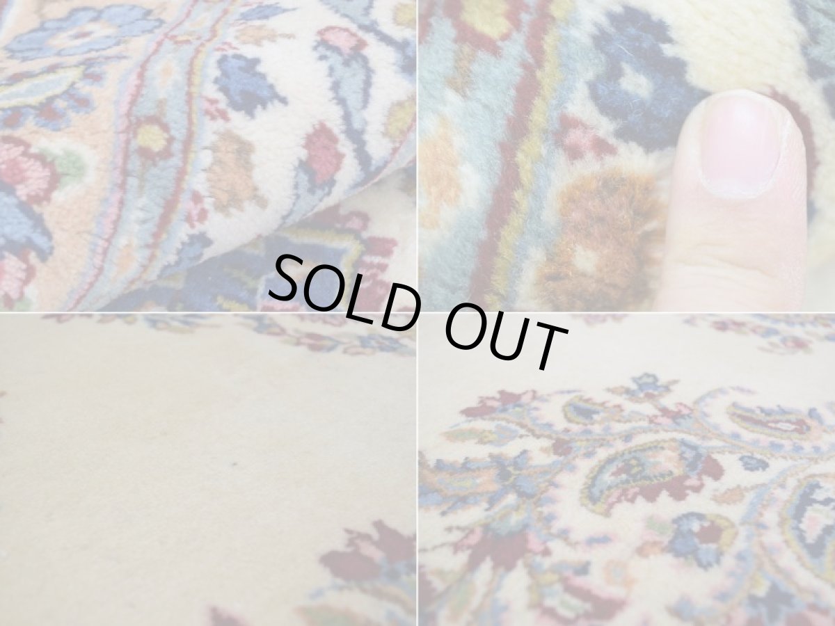 画像17: 美品 ペルシャ 絨毯 ケルマン 産 縦3.7m 10.2㎡ 8〜10帖 リビング ダイニング 客室 3人掛け コーナーソファ 大判 サイズ 368 x 278 cm No.338 天然 ウール 手織り ハンドメイド ラグ マット カーペット 大きなお部屋に (17)