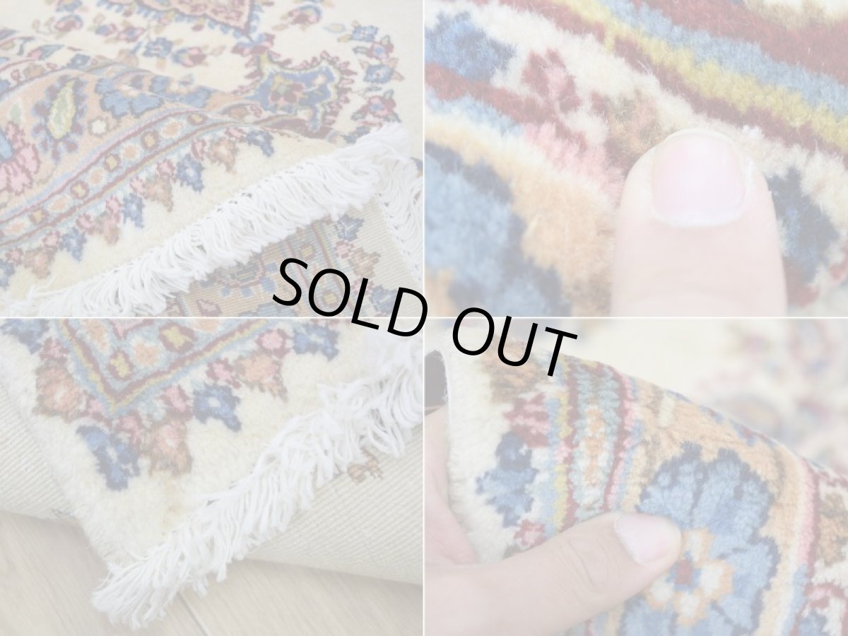 画像18: 美品 ペルシャ 絨毯 ケルマン 産 縦3.7m 10.2㎡ 8〜10帖 リビング ダイニング 客室 3人掛け コーナーソファ 大判 サイズ 368 x 278 cm No.338 天然 ウール 手織り ハンドメイド ラグ マット カーペット 大きなお部屋に (18)