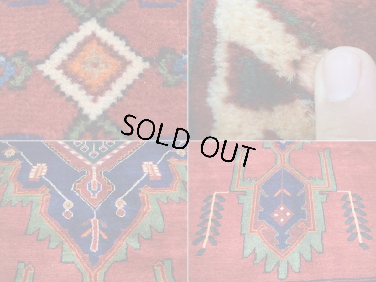 画像17: 美品 ペルシャ 絨毯 シールジャーン 縦2.2m 3.7㎡ 3帖 リビング ダイニング 2〜3人掛けソファ サイズ 218 x 168 cm E140 天然 ウール 手織り ハンドメイド トライバル ラグ 部族絨毯 マット カーペット 赤 民族柄 ギャッベ(ギャベ)をお探しの方にもお勧めです a-E140-218168h064 (17)