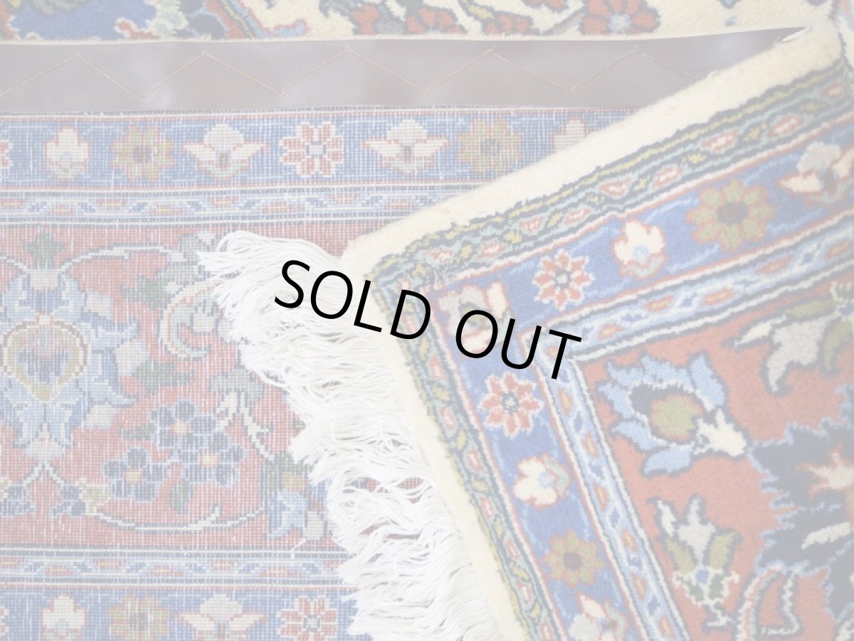 画像14: 美品 ペルシャ 絨毯 ナジャファバド 縦3.5m 9㎡ 6帖 リビング ダイニング 3人掛けソファ コーナーソファ 大判 サイズ 350 x 248 cm No.417 天然 ウール 手織り トライバル ラグ 敷物 マット カーペット メダリオン ヴィンテージ ビンテージ a-417-350248s008-0401 (14)