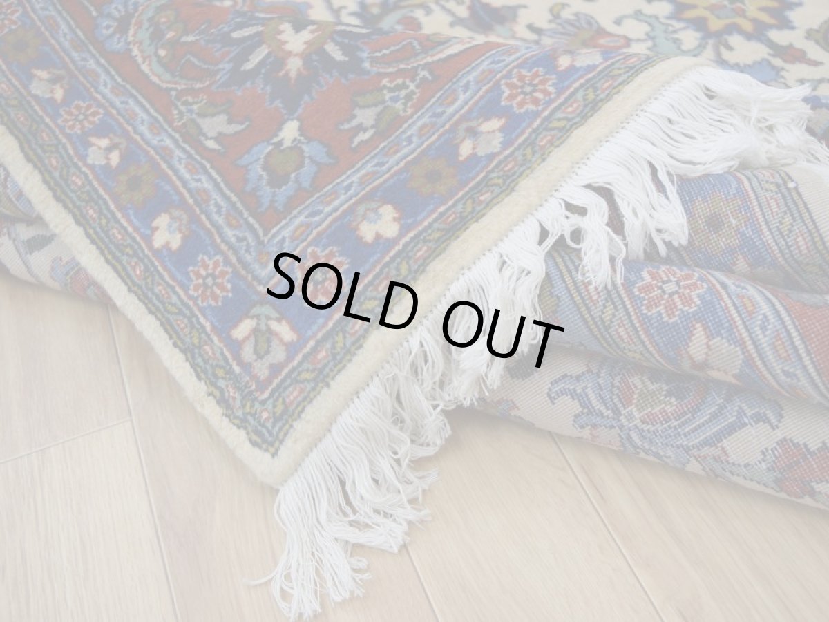 画像13: 美品 ペルシャ 絨毯 ナジャファバド 縦3.5m 9㎡ 6帖 リビング ダイニング 3人掛けソファ コーナーソファ 大判 サイズ 350 x 248 cm No.417 天然 ウール 手織り トライバル ラグ 敷物 マット カーペット メダリオン ヴィンテージ ビンテージ a-417-350248s008-0401 (13)