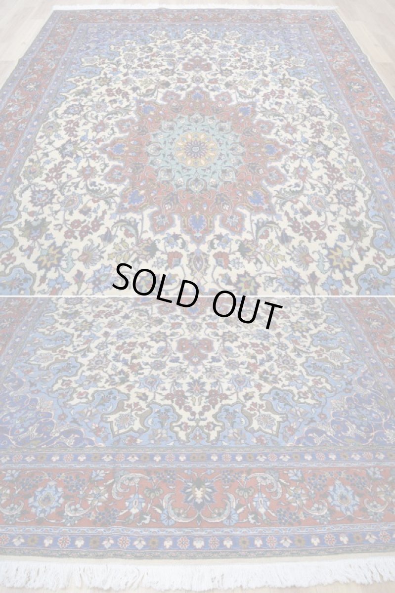 画像5: 美品 ペルシャ 絨毯 ナジャファバド 縦3.5m 9㎡ 6帖 リビング ダイニング 3人掛けソファ コーナーソファ 大判 サイズ 350 x 248 cm No.417 天然 ウール 手織り トライバル ラグ 敷物 マット カーペット メダリオン ヴィンテージ ビンテージ a-417-350248s008-0401 (5)