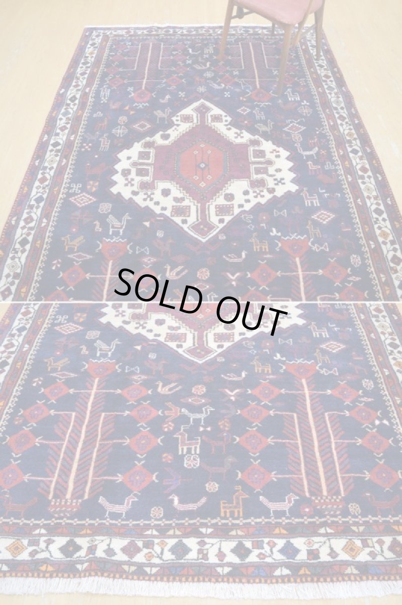 画像5: 良品 ペルシャ 絨毯 シールジャーン 縦2.4m 4㎡ 3帖〜 リビング ダイニング 3人掛けソファ サイズ 235 x 167 cm E117 天然 ウール 手織り ハンドメイド トライバル ラグ 部族絨毯 マット カーペット 動物 柄 幾何学模様 民族柄 ギャッベ(ギャベ)をお探しの方にもお勧めです b-E117-235167h074p (5)