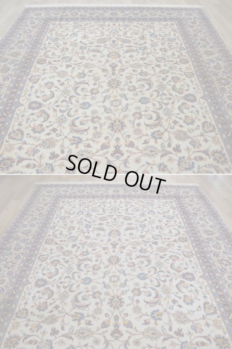 画像7: 美品 ペルシャ 絨毯 カシャーン 縦3.7m 横2.5m 9㎡ 〜10帖 リビング ダイニング 3人掛けソファ コーナーソファ 大判 サイズ 368 x 245 cm No.352 天然 コルクウール 手織り トライバル ラグ 敷物 マット カーペット 総柄 ヴィンテージ ビンテージ 大きなお部屋に 中古品に抵抗のある方にもおすすめです。 a-352-368245s038-9701 (7)