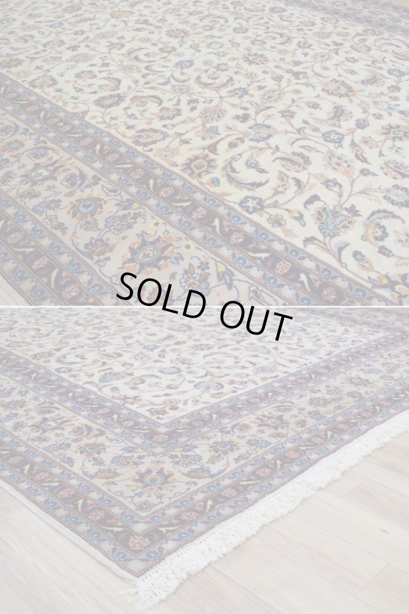 画像10: 美品 ペルシャ 絨毯 カシャーン 縦3.7m 横2.5m 9㎡ 〜10帖 リビング ダイニング 3人掛けソファ コーナーソファ 大判 サイズ 368 x 245 cm No.352 天然 コルクウール 手織り トライバル ラグ 敷物 マット カーペット 総柄 ヴィンテージ ビンテージ 大きなお部屋に 中古品に抵抗のある方にもおすすめです。 a-352-368245s038-9701 (10)