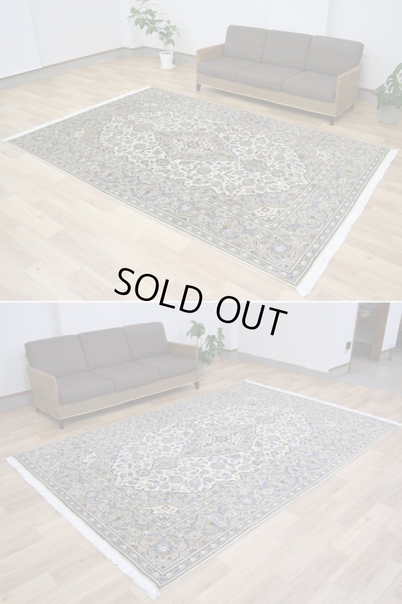 画像6: 美品 ペルシャ 絨毯 カシャーン 縦3m 横2m 6㎡ 6帖 リビング ダイニング 3人掛けソファ コーナーソファ 大判 サイズ 295 x 196 cm No.n229 天然 ウール 手織り トライバル ラグ 敷物 マット カーペット  ヴィンテージ ビンテージ 大きなお部屋に 中古品に抵抗のある方にもおすすめです。 a-n229-295196h075-147 (6)