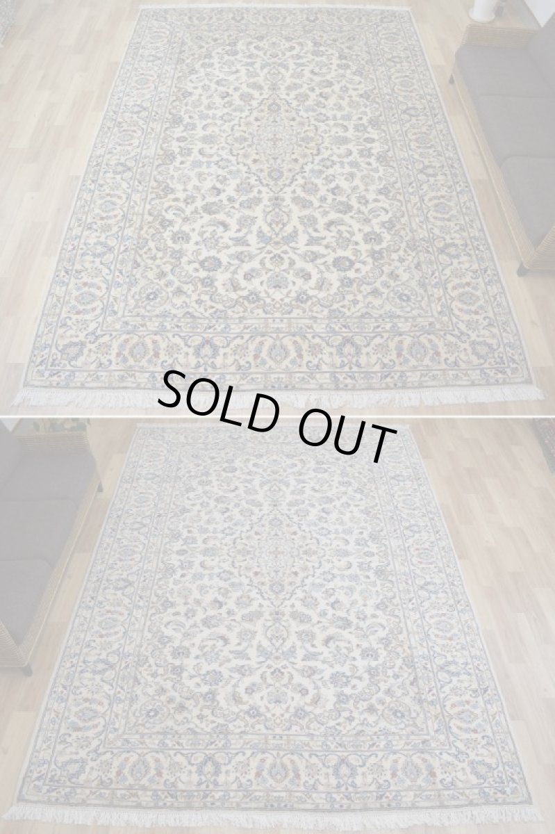 画像3: 美品 ペルシャ 絨毯 カシャーン 縦3.5m 横2.5m 9㎡ 6帖 リビング ダイニング 3人掛けソファ コーナーソファ 大判 サイズ 348 x 251 cm No.350 天然 ウール 手織り トライバル ラグ 敷物 マット カーペット メダリオン ヴィンテージ ビンテージ 大きなお部屋に 中古品に抵抗のある方にもおすすめです a-350-348251s007-019 (3)