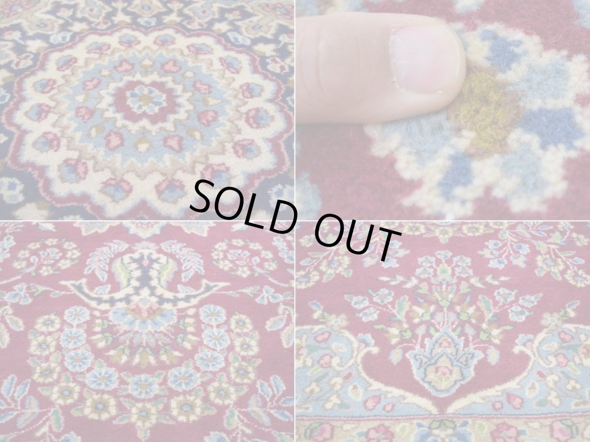 画像15: 美品 ペルシャ 絨毯 ケルマン産 縦3.4m 横2.4m 8.2㎡ 6帖 リビング ダイニング 客室 大判 サイズ 340 x 240 cm No.F157 天然 ウール 手織り ハンドメイド ラグ マット カーペット ワインレッド 赤紫 大きなお部屋に 中古品に抵抗のある方にもおすすめです。 a-F157-340240h096-798 (15)