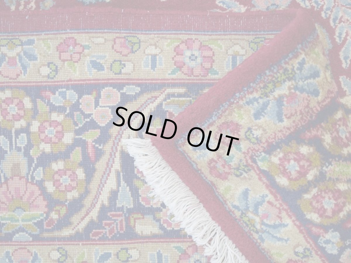 画像14: 美品 ペルシャ 絨毯 ケルマン産 縦3.4m 横2.4m 8.2㎡ 6帖 リビング ダイニング 客室 大判 サイズ 340 x 240 cm No.F157 天然 ウール 手織り ハンドメイド ラグ マット カーペット ワインレッド 赤紫 大きなお部屋に 中古品に抵抗のある方にもおすすめです。 a-F157-340240h096-798 (14)