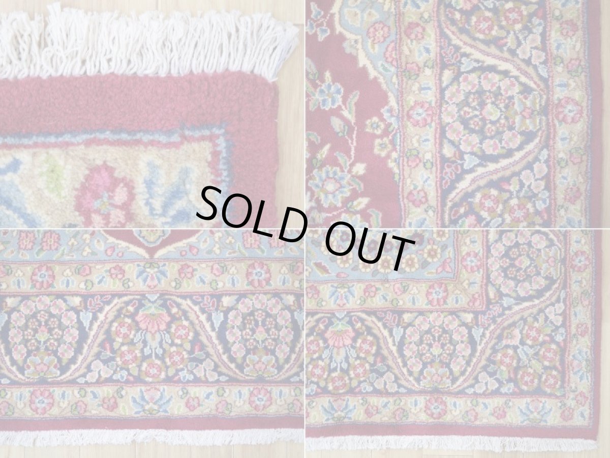 画像19: 美品 ペルシャ 絨毯 ケルマン産 縦3.4m 横2.4m 8.2㎡ 6帖 リビング ダイニング 客室 大判 サイズ 340 x 240 cm No.F157 天然 ウール 手織り ハンドメイド ラグ マット カーペット ワインレッド 赤紫 大きなお部屋に 中古品に抵抗のある方にもおすすめです。 a-F157-340240h096-798 (19)