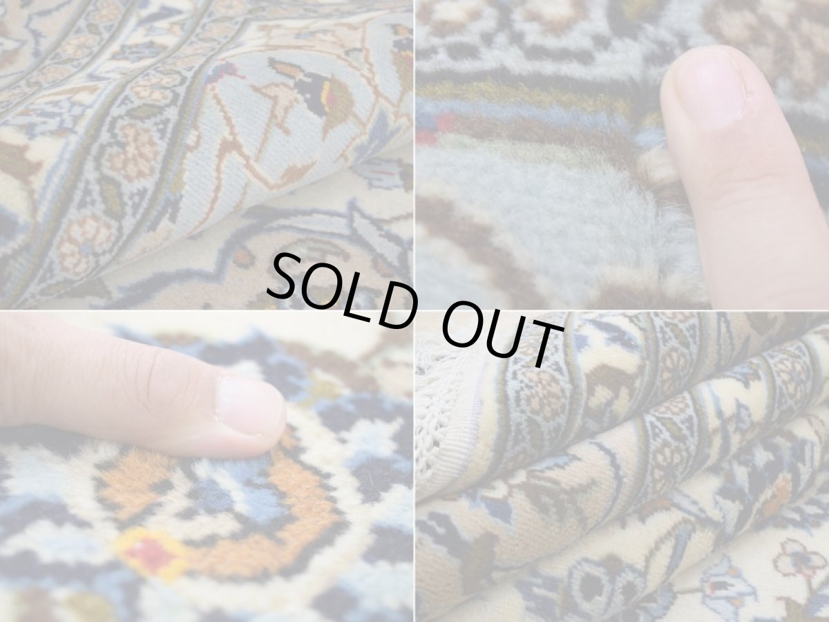 画像18: 美品 ペルシャ 絨毯 カシャーン 縦4m 横3m 12㎡ 10帖 リビング ダイニング 3人掛けソファ コーナーソファ 大判 サイズ 405 x 302 cm No.408 天然 ウール 手織り トライバル ラグ 敷物 マット カーペット メダリオン ヴィンテージ ビンテージ 大きなお部屋に 中古品に抵抗のある方にもおすすめです。 a-408-405302s038-9701 (18)