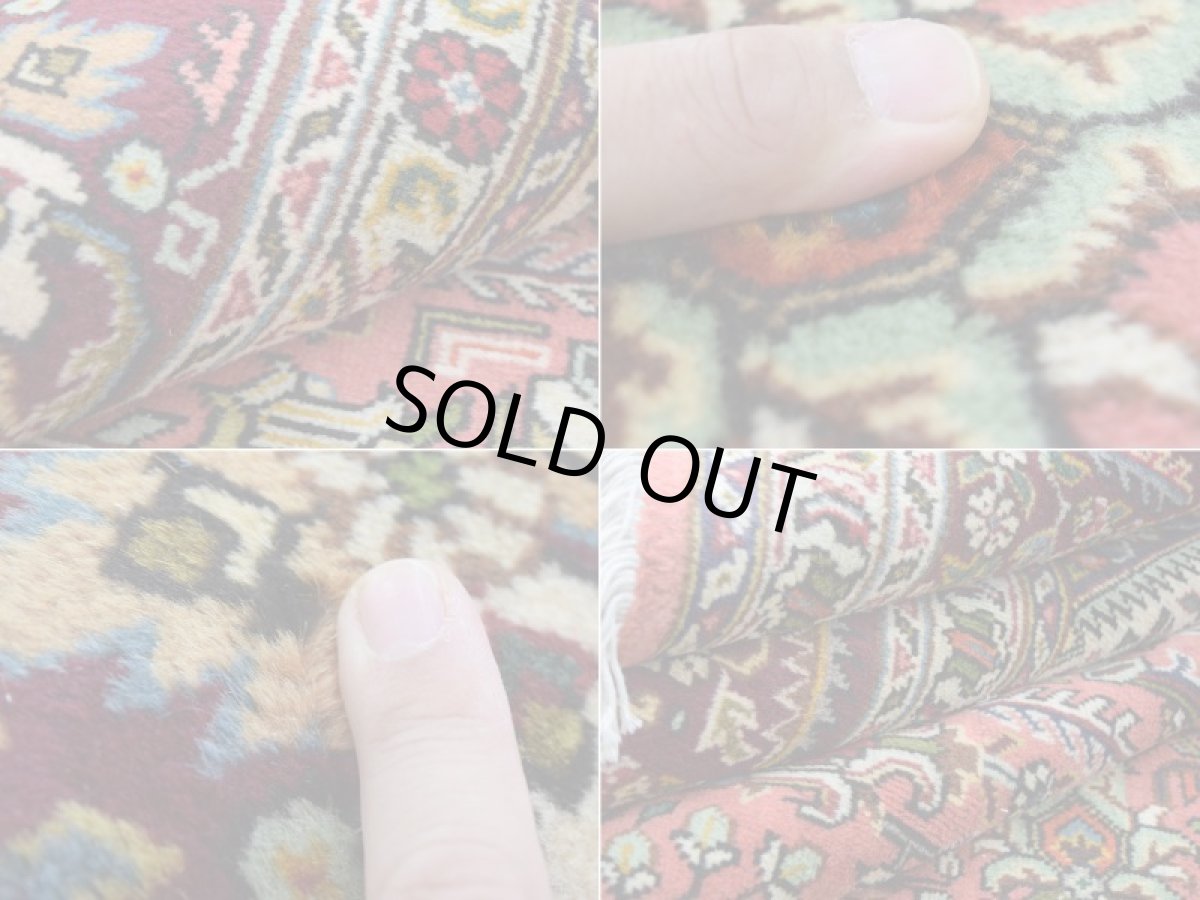 画像18: 良品 ペルシャ 絨毯 タブリーズ 縦3m 横2m 6.2㎡ 6帖 リビング ダイニング 3人掛けソファ コーナーソファ 大判 サイズ 310 x 198 cm No.F181 天然 ウール 手織り トライバル ラグ 敷物 マット カーペット メダリオン ヴィンテージ ビンテージ 大きなお部屋に b-F181-310198h094-036 (18)