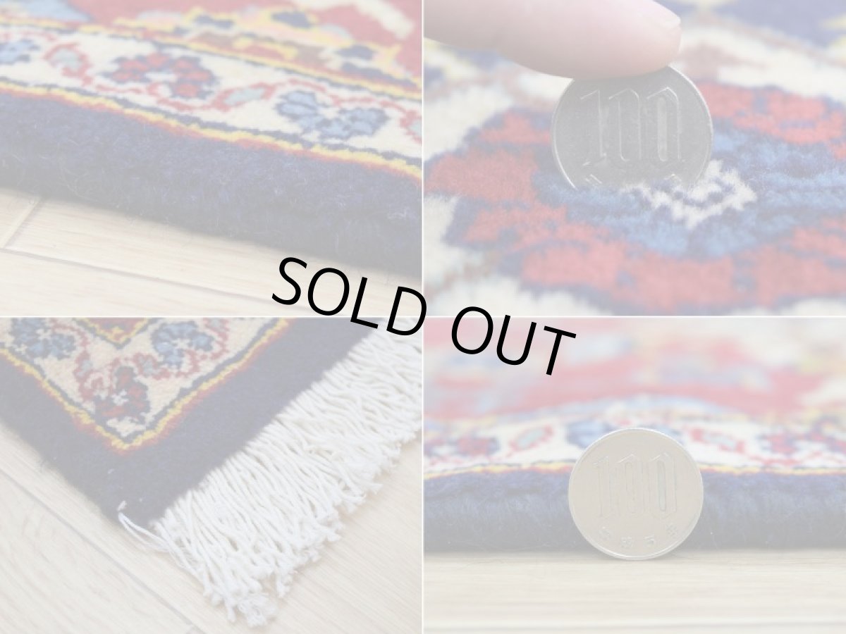 画像20: 良品 ペルシャ 絨毯 ヤズド 縦4m 横3m 12㎡ 10帖 リビング ダイニング 3人掛けソファ コーナーソファ 大判 サイズ 410 x 295 cm No.F128 天然 肉厚 ウール 手織り トライバル ラグ 敷物 マット カーペット 総柄 ヴィンテージ ビンテージ ネイビー 大きなお部屋に (20)