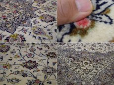 画像11: 美品 ペルシャ 絨毯 カシャーン 縦3m 横2m 6㎡ 〜6帖程度 リビング ダイニング 3人掛けソファ コーナーソファ 大判 サイズ 300 x 205 cm No.339 天然 肉厚 ウール 手織り トライバル ラグ 敷物 マット カーペット メダリオン ヴィンテージ ビンテージ 中古品に抵抗のある方にもおすすめです。 a-339-300205s007-019 (11)