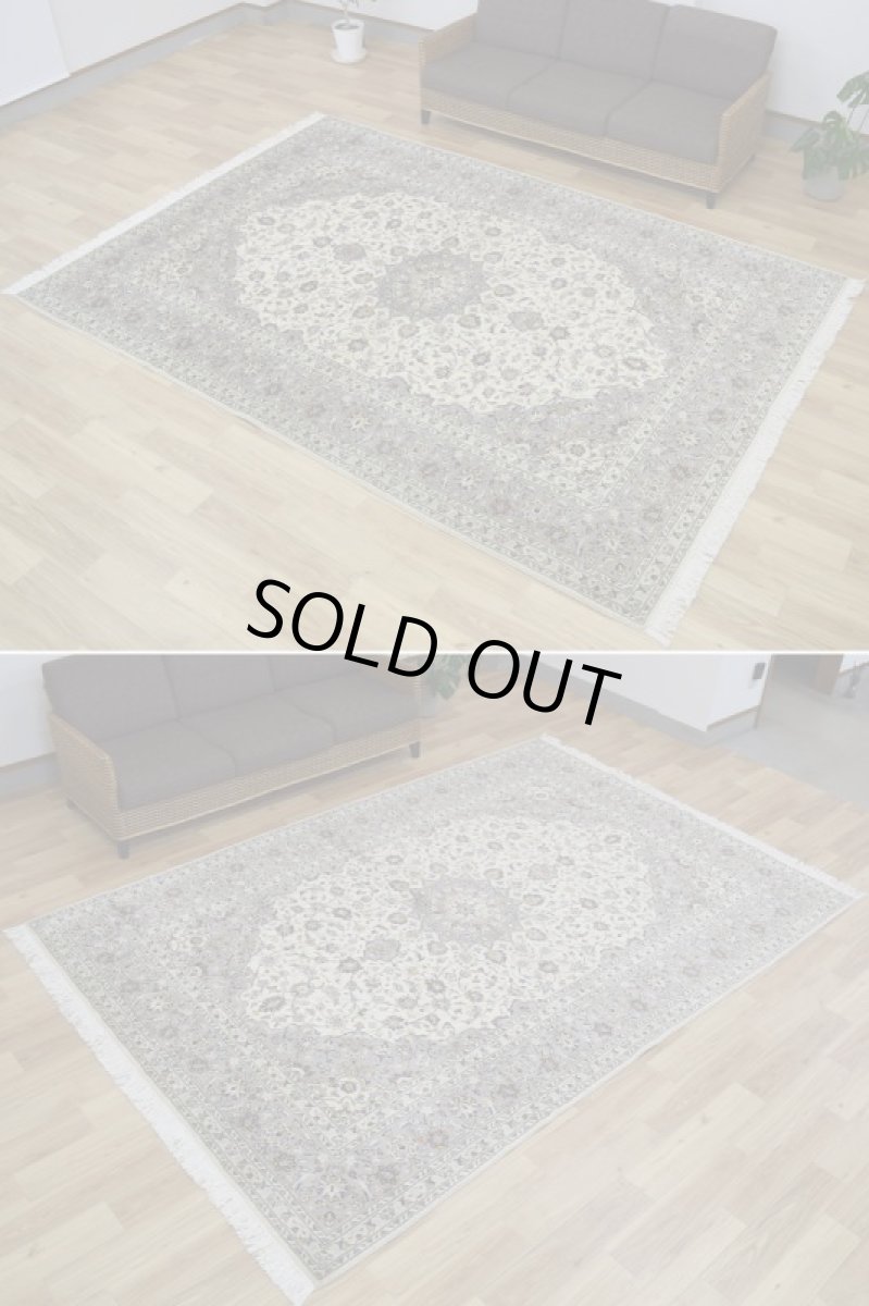 画像3: 美品 ペルシャ 絨毯 カシャーン 縦3m 横2m 6㎡ 〜6帖程度 リビング ダイニング 3人掛けソファ コーナーソファ 大判 サイズ 300 x 205 cm No.339 天然 肉厚 ウール 手織り トライバル ラグ 敷物 マット カーペット メダリオン ヴィンテージ ビンテージ 中古品に抵抗のある方にもおすすめです。 a-339-300205s007-019 (3)