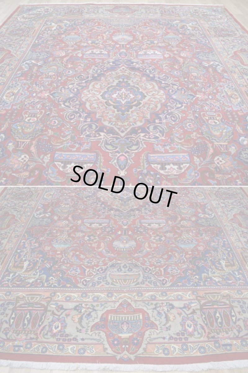 画像6: 良品 ペルシャ 絨毯 経年40年以上 ニーシャプール 縦4m 横3m 12㎡ 〜10帖程度 リビング ダイニング 3人掛けソファ コーナーソファ 大判 サイズ 386 x 300 cm No.F123 天然 肉厚 ウール 手織り トライバル ラグ 敷物 マット カーペット 総柄 ヴィンテージ ビンテージ カセクゼ 大きなお部屋に b-F123-386300h047-269 (6)