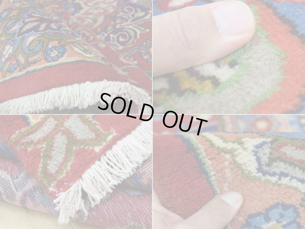 画像17: 良品 ペルシャ 絨毯 経年40年以上 ニーシャプール 縦4m 横3m 12㎡ 〜10帖程度 リビング ダイニング 3人掛けソファ コーナーソファ 大判 サイズ 386 x 300 cm No.F123 天然 肉厚 ウール 手織り トライバル ラグ 敷物 マット カーペット 総柄 ヴィンテージ ビンテージ カセクゼ 大きなお部屋に b-F123-386300h047-269 (17)