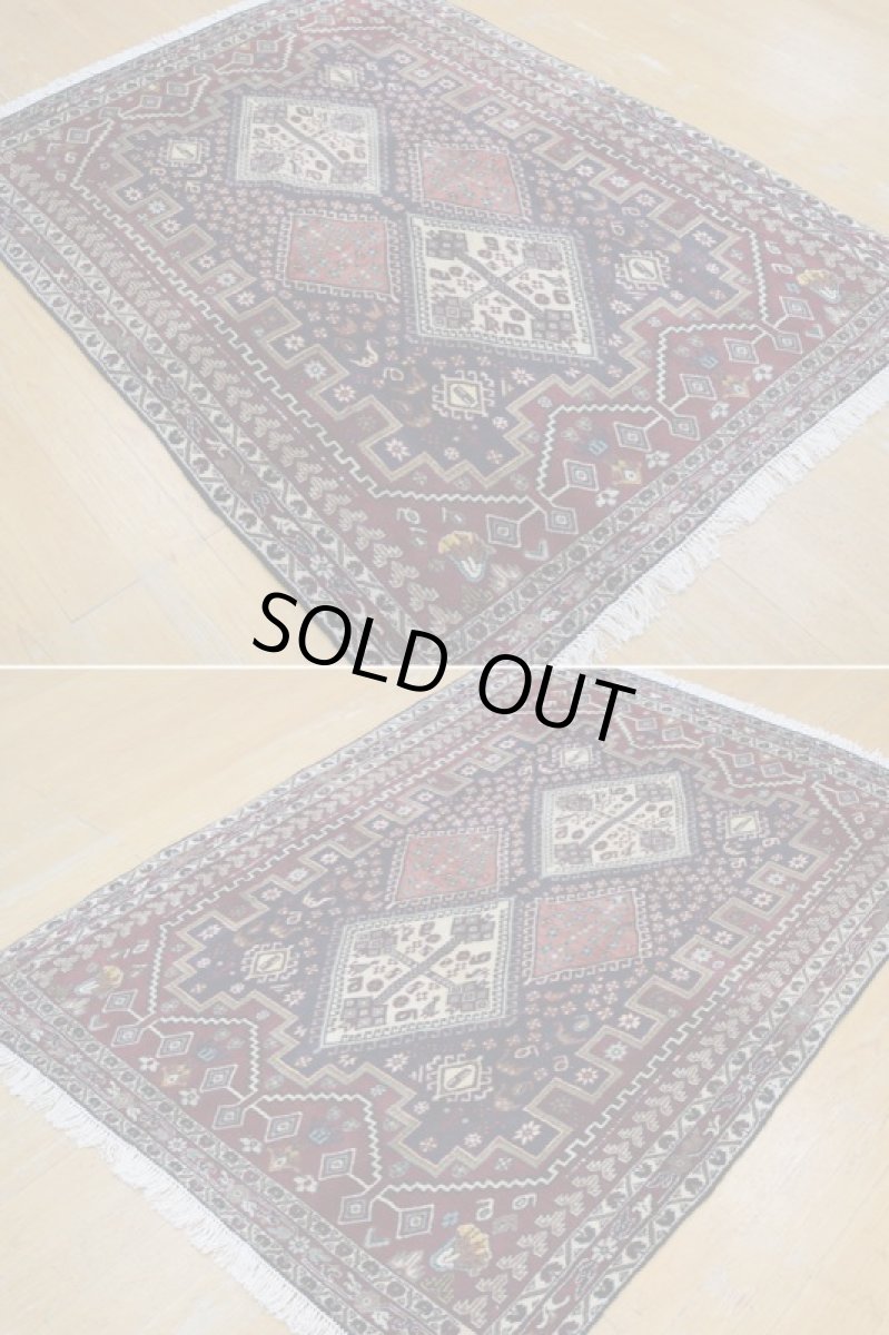 画像7: 良品 ペルシャ 絨毯 シールジャーン 縦1.8m 横1.3m 2.3㎡ 〜2帖 2人掛けソファ センターテーブル ラグ サイズ 175 x 127 cm E136 天然 ウール 手織り ハンドメイド トライバル ラグ 部族絨毯 マット カーペット 動物 柄 幾何学模様 民族柄 ギャッベ(ギャベ)をお探しの方にもお勧めです a-E136-175127h003 (7)