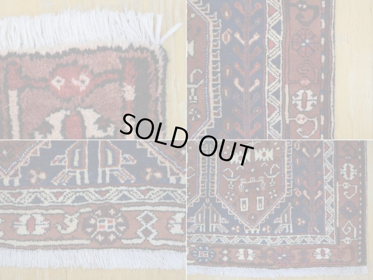 画像19: 良品 ペルシャ 絨毯 シールジャーン 縦2m 横1.6m 3.2㎡ 〜3帖 リビング ダイニング 2〜3人掛けソファ サイズ 200 x 160 cm E123 天然 ウール 手織り ハンドメイド トライバル ラグ 部族絨毯 マット カーペット 幾何学模様 民族柄 ネイビー ブラウン ギャッベ(ギャベ)をお探しの方にもお勧めです b-E123-200160h034p (19)