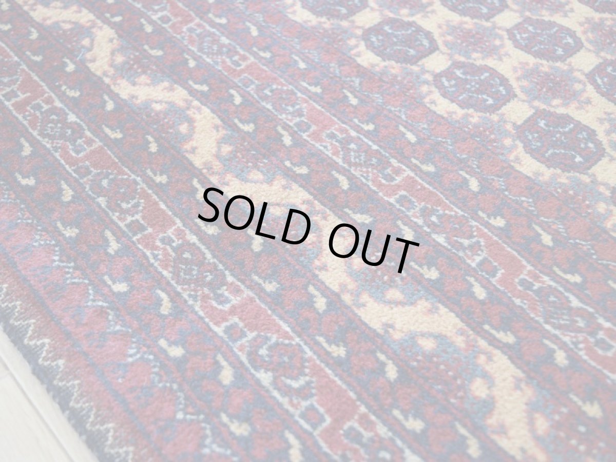 画像14: 美品 ペルシャ 絨毯 トルクメン 縦2m 3㎡ ~3帖 リビング ダイニング 3人掛けソファ サイズ 195 x 150 cm No.526 草木染 ウール 手織り ハンドメイド トライバル ラグ カーペット 赤茶 エンジ 幾何学模様 民族柄 フリンジセルビッジキリム (14)