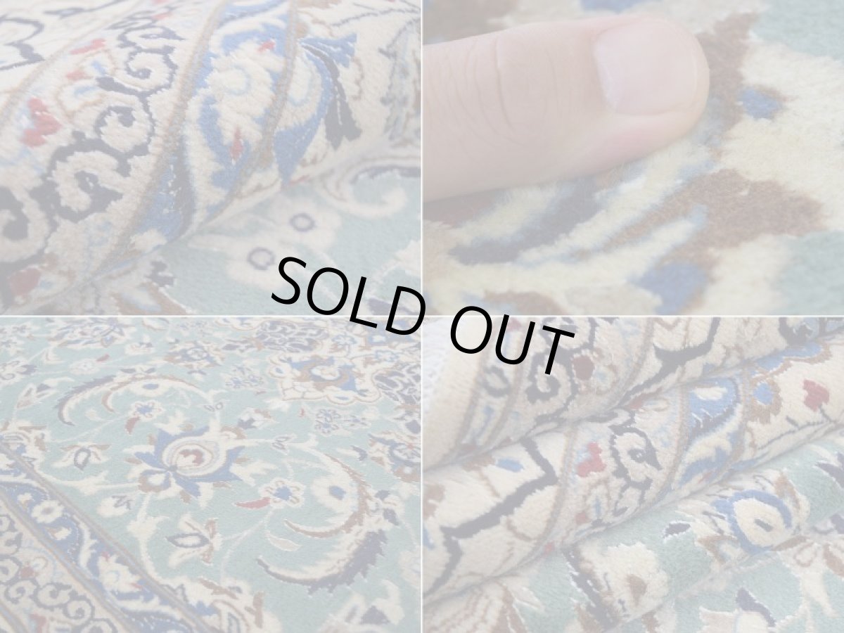 画像17: 美品 ペルシャ 絨毯 ナイン 産 9la ノーラー ノーフラ― 縦3m 横2m 6㎡ 〜6帖程度 リビング ダイニング 3人掛けソファ コーナーソファ 大判 サイズ 302 x 202 cm No.503 天然 ウール シルク 手織り トライバル ラグ 敷物 マット カーペット メダリオン ヴィンテージ ビンテージ 中古品に抵抗のある方にもおすすめです。 a-503-302202s0811-4351 (17)