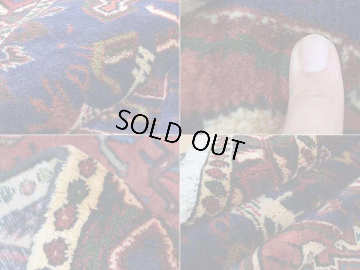 画像18: 良品 ペルシャ 絨毯 シールジャーン 縦2m 横1.5m 3.5㎡ 〜3帖 リビング ダイニング 2〜3人掛けソファ サイズ 216 x 160 cm No.E125 天然 肉厚 ウール 手織り ハンドメイド トライバル ラグ 部族絨毯 マット カーペット 動物 民族柄 ネイビー 赤 エンジ ギャッベ(ギャベ)をお探しの方にもお勧めです b-E125-216160h054p (18)