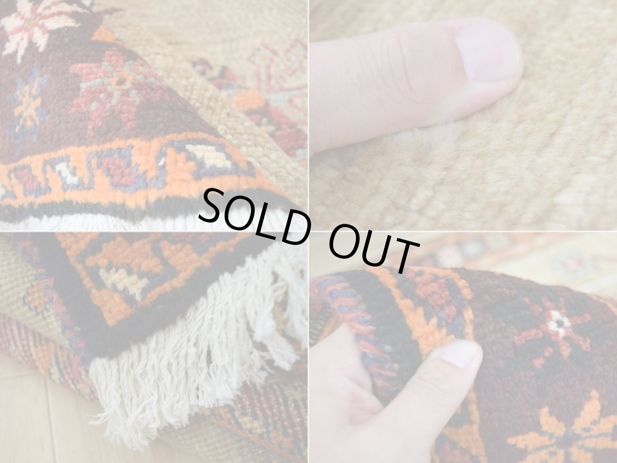 画像17: 良品 ペルシャ ギャッベ 縦2.5m 横1.5m 3.5㎡ 〜3帖 リビング ダイニング 3人掛けソファ サイズ 240 x 146 cm No.H104 天然 ウール 手織り ハンドメイド トライバル ラグ 部族絨毯 マット カーペット 民族柄 生成り クリーム グラデーション ギャベ ビンテージ b-H104-240146h054-585 (17)