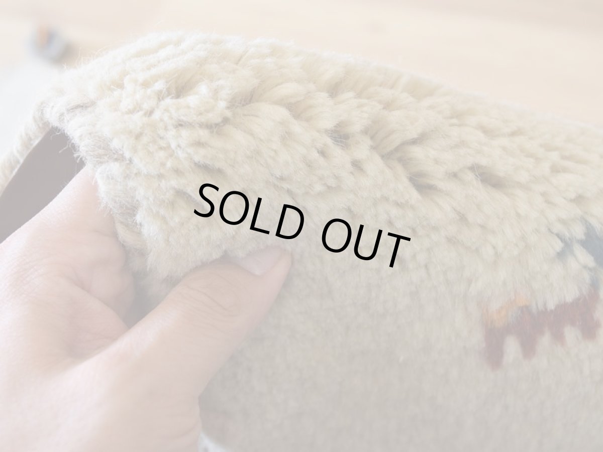 画像14: 新品 ペルシャ ギャッベ 縦1.2m アクセント ラグ サイズ 115 x 75 cm No.488 超肉厚 天然 草木染 ウール 手織り ハンドメイド ギャベ マット カーペット  動物 鹿 民族柄 生成り クリーム 白 ホワイト (14)