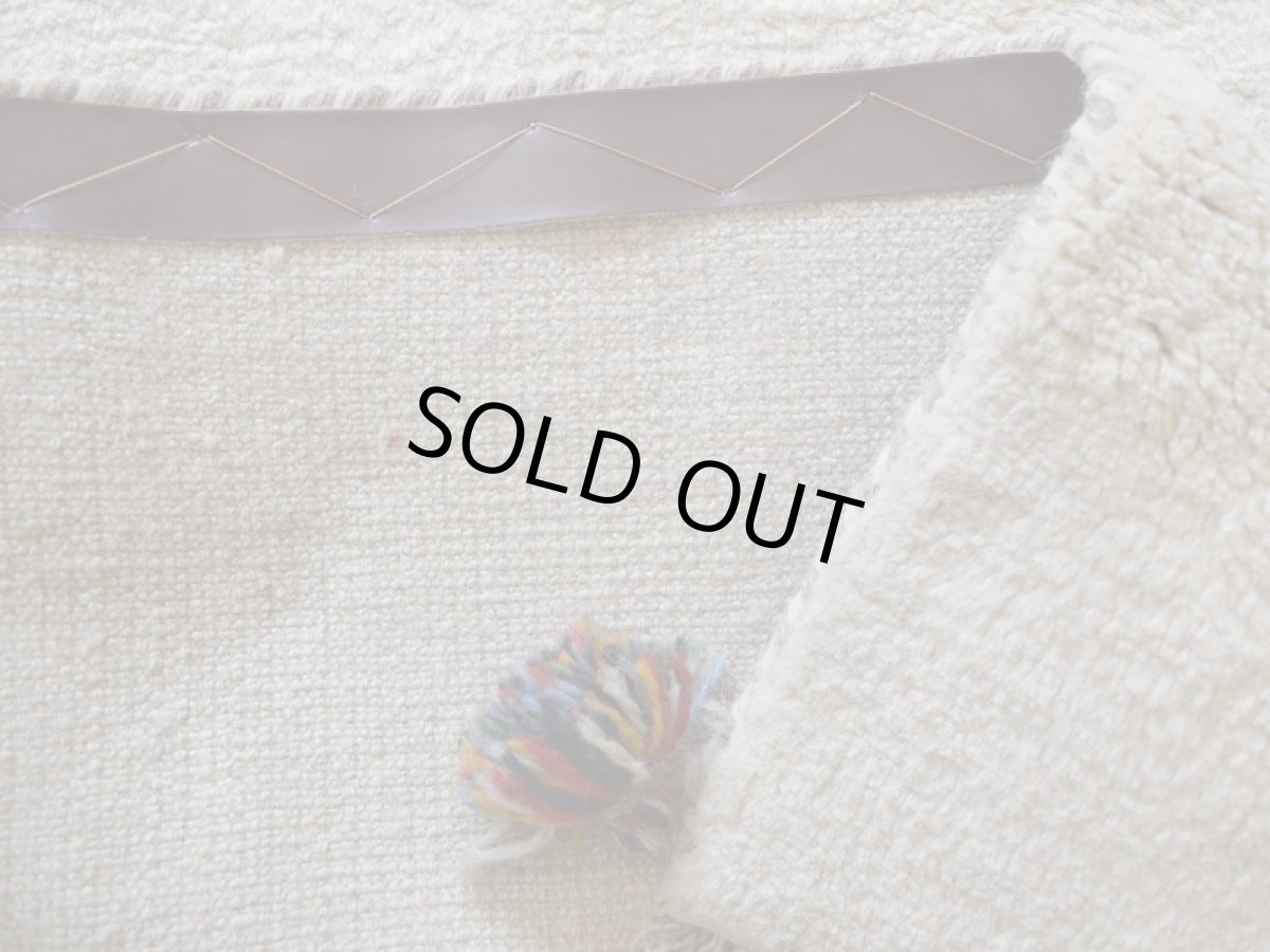 画像16: 新品 ペルシャ ギャッベ 縦1.2m アクセント ラグ サイズ 115 x 75 cm No.488 超肉厚 天然 草木染 ウール 手織り ハンドメイド ギャベ マット カーペット  動物 鹿 民族柄 生成り クリーム 白 ホワイト (16)