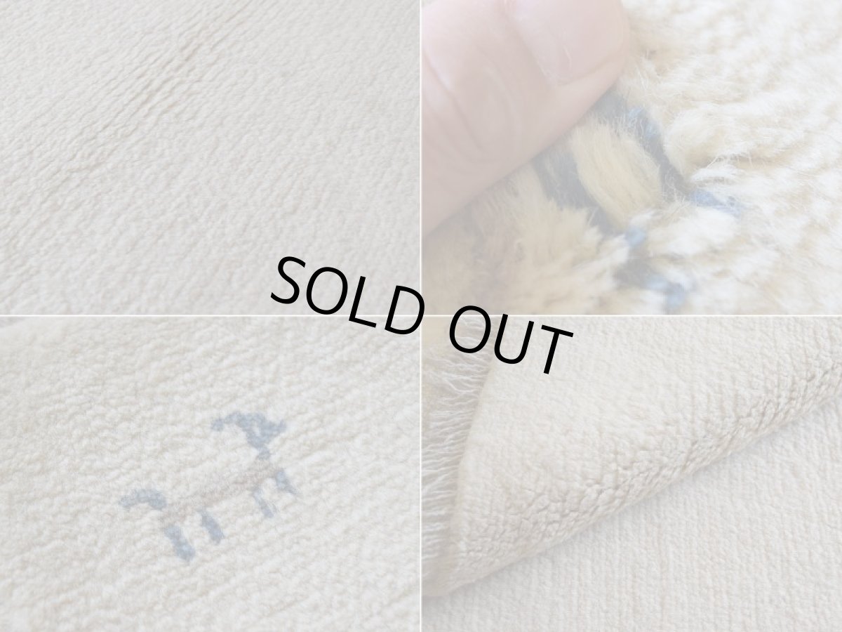 画像20: 新品 ペルシャ ギャッベ 縦1.2m アクセント ラグ サイズ 110 x 80 cm No.473 肉厚 天然 草木染 ウール 手織り ハンドメイド ギャベ マット カーペット  動物 鹿 民族柄 生成り クリーム 白 ホワイト n-473-11080s57 (20)