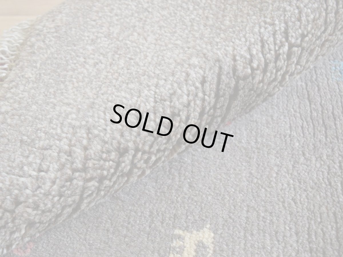 画像13: 新品 ペルシャ ギャッベ 縦1.2m アクセント ラグ サイズ 115 x 75 cm No.484 肉厚 天然 草木染 ウール 手織り ハンドメイド ギャベ マット カーペット シンプル 動物 鹿 民族柄 グレー n-484-11575s57 (13)