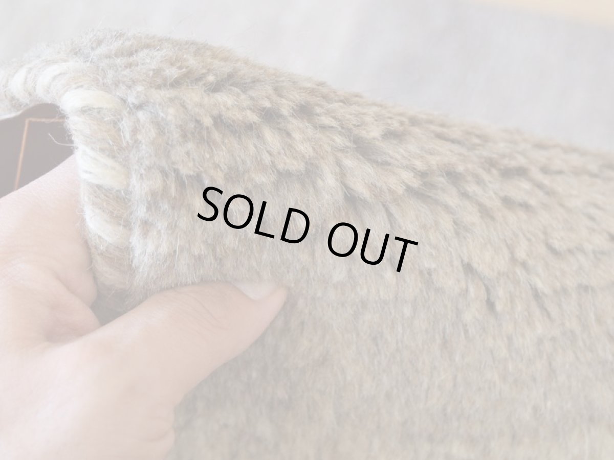 画像14: 新品 ペルシャ ギャッベ 縦1.2m アクセント ラグ サイズ 115 x 80 cm No.468 肉厚 天然 草木染 ウール 手織り ハンドメイド ギャベ マット カーペット 動物 鹿 民族柄 グレー グラデーション n-468-11580s57 (14)