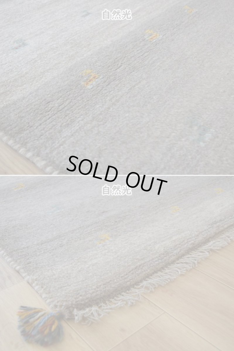 画像10: 新品 ペルシャ ギャッベ 縦1.2m アクセント ラグ サイズ 115 x 80 cm No.468 肉厚 天然 草木染 ウール 手織り ハンドメイド ギャベ マット カーペット 動物 鹿 民族柄 グレー グラデーション n-468-11580s57 (10)
