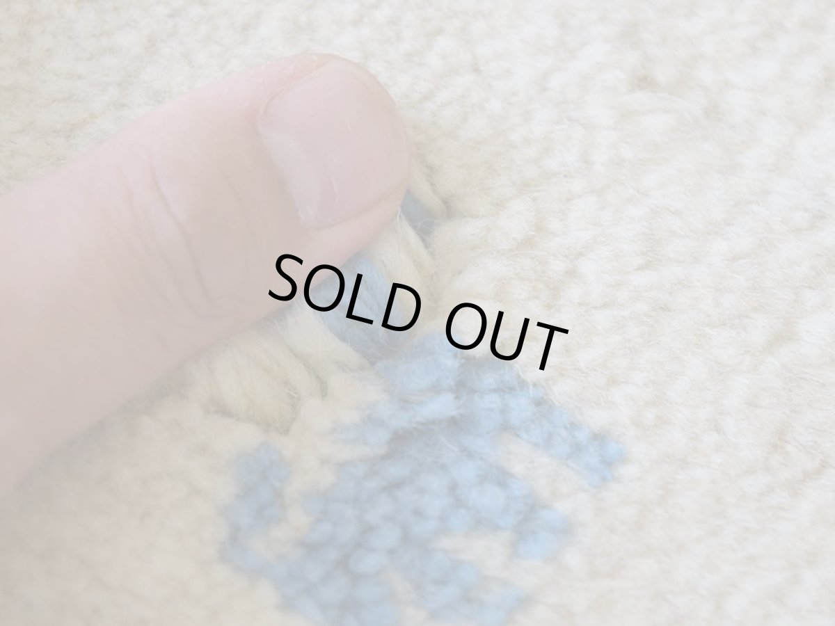 画像11: 新品 ペルシャ ギャッベ 縦1.2m アクセント ラグ サイズ 120 x 75 cm No.487 肉厚 天然 草木染 ウール 手織り ハンドメイド ギャベ マット カーペット  動物 鹿 民族柄 生成り クリーム 白ホワイト系 n-487-120075s57-89 (11)