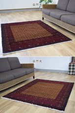 画像9: 美品 ペルシャ 部族絨毯 バルーチ 縦1.7m 横1.2m 1.9㎡ 〜2帖 リビング ダイニング 2〜3人掛けソファ センターテーブル サイズ 165 x 117 cm No.H18 天然 ウール 手織り トライバル ラグ 敷物 マット カーペット 幾何学模様 ヴィンテージ ビンテージ 中古品に抵抗のある方にもおすすめです。a-H18-165117h003 (9)