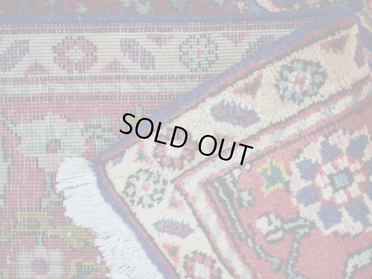 画像14: 良品 ペルシャ 絨毯 タブリーズ 縦3m 横2m 6㎡ 〜6帖 リビング ダイニング 3人掛けソファ コーナーソファ 大判 サイズ 300 x 200 cm No.A138 天然 ウール 手織り トライバル ラグ 敷物 マット カーペット メダリオン マヒ ヘラティ 柄 ヴィンテージ ビンテージ ブルー b-A138-300200h024-055 (14)