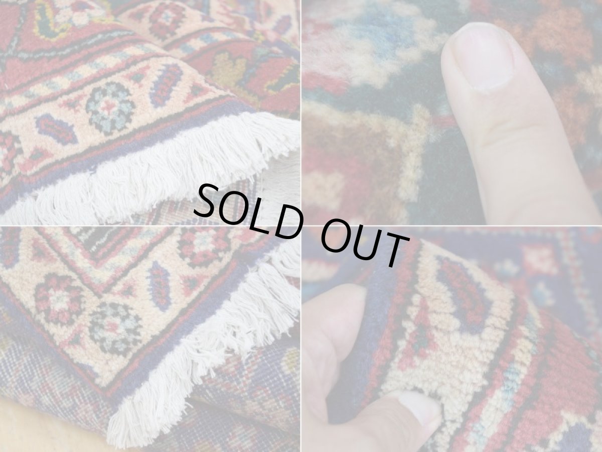 画像17: 良品 ペルシャ 絨毯 タブリーズ 縦3m 横2m 6㎡ 〜6帖 リビング ダイニング 3人掛けソファ コーナーソファ 大判 サイズ 300 x 200 cm No.A138 天然 ウール 手織り トライバル ラグ 敷物 マット カーペット メダリオン マヒ ヘラティ 柄 ヴィンテージ ビンテージ ブルー b-A138-300200h024-055 (17)