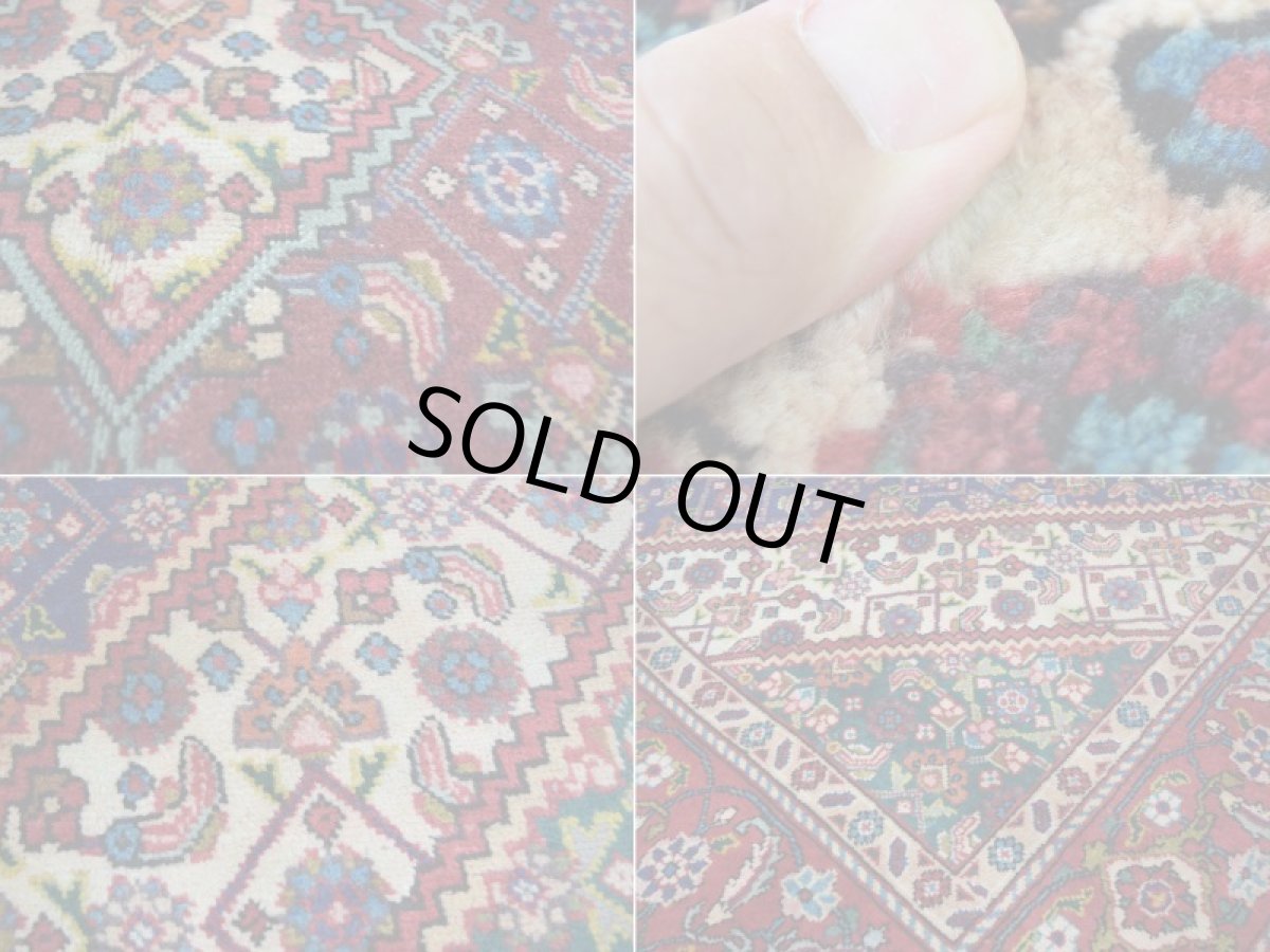 画像16: 良品 ペルシャ 絨毯 タブリーズ 縦3m 横2m 6㎡ 〜6帖 リビング ダイニング 3人掛けソファ コーナーソファ 大判 サイズ 300 x 200 cm No.A138 天然 ウール 手織り トライバル ラグ 敷物 マット カーペット メダリオン マヒ ヘラティ 柄 ヴィンテージ ビンテージ ブルー b-A138-300200h024-055 (16)