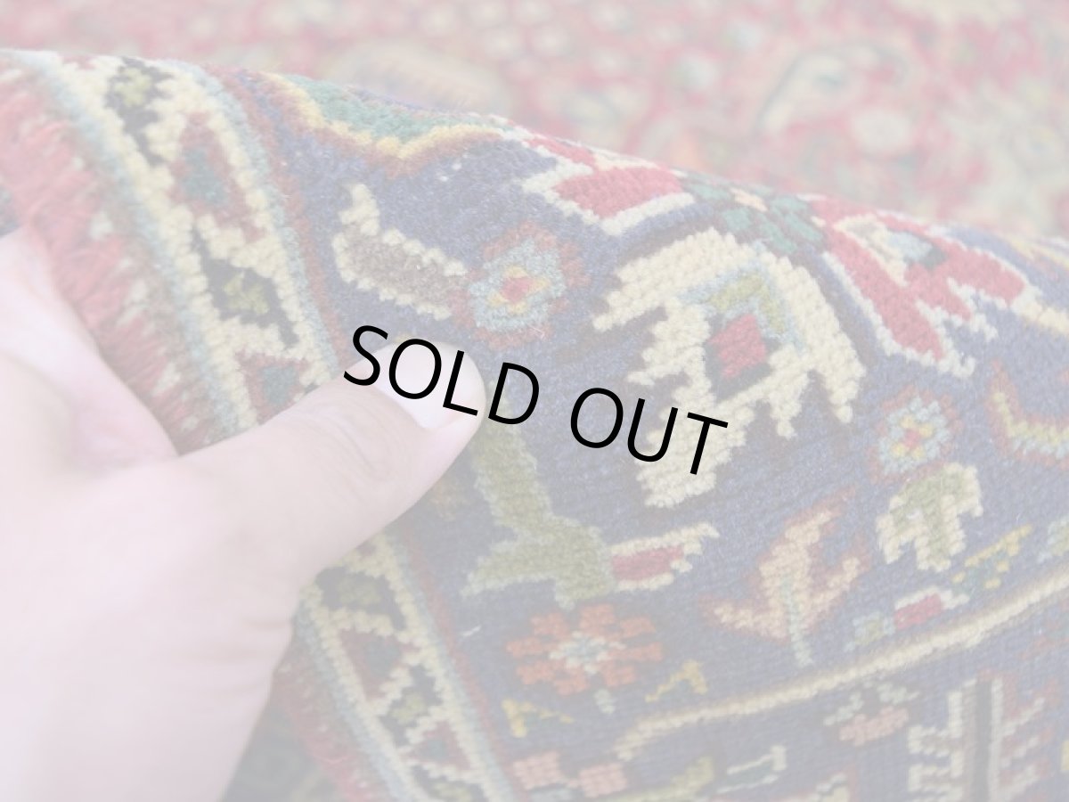 画像19: 【中古品】ペルシャ 絨毯 タブリーズ 縦3m 横2m 〜6㎡ 〜6帖 リビング ダイニング 3人掛けソファ コーナーソファ 大判 サイズ 271 x 180 cm No.D1 天然 ウール 手織り トライバル ラグ 敷物 マット カーペット メダリオン ヴィンテージ ビンテージ【難あり】 (19)