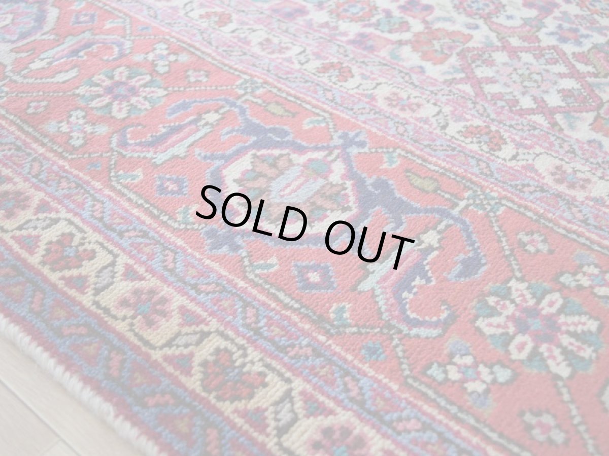 画像12: 良品 ペルシャ 絨毯 タブリーズ 縦3m 横2m 6㎡ 〜6帖 リビング ダイニング 3人掛けソファ コーナーソファ 大判 サイズ 300 x 210 cm No.A145 天然 ウール 手織り トライバル ラグ 敷物 マット カーペット メダリオン マヒ ヘラティ 柄 ヴィンテージ ビンテージ 生成り色 クリーム b-A145-300210h014-035 (12)