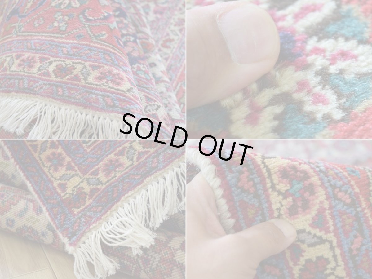 画像18: 良品 ペルシャ 絨毯 タブリーズ 縦3m 横2m 6㎡ 〜6帖 リビング ダイニング 3人掛けソファ コーナーソファ 大判 サイズ 300 x 210 cm No.A145 天然 ウール 手織り トライバル ラグ 敷物 マット カーペット メダリオン マヒ ヘラティ 柄 ヴィンテージ ビンテージ 生成り色 クリーム b-A145-300210h014-035 (18)