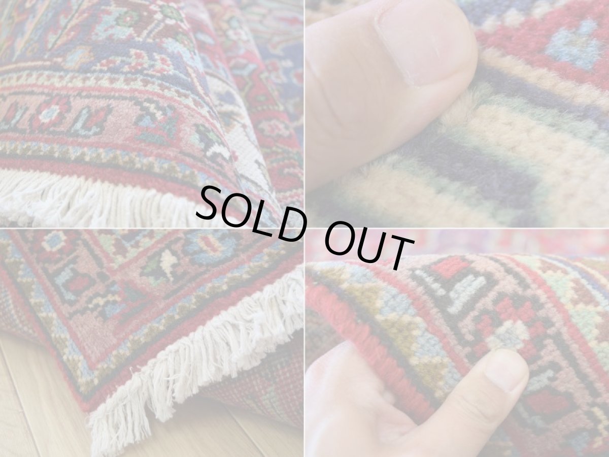 画像18: 良品 ペルシャ 絨毯 タブリーズ 縦3m 横2m 6㎡ 〜6帖 リビング ダイニング 3人掛けソファ コーナーソファ 大判 サイズ 290 x 195 cm No.A109 天然 ウール 手織り トライバル ラグ 敷物 マット カーペット メダリオン ヴィンテージ ビンテージ 赤 (18)