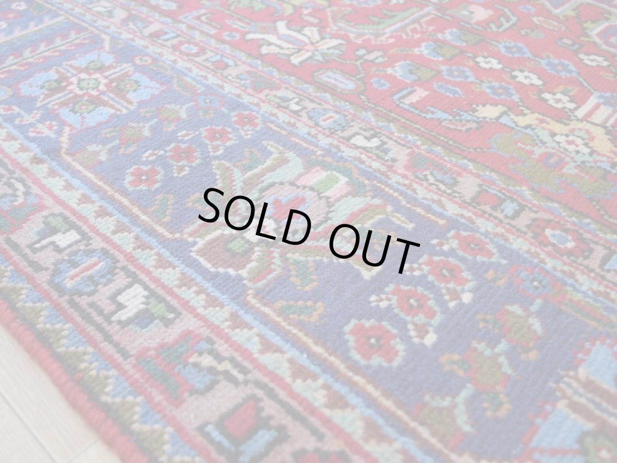 画像12: 良品 ペルシャ 絨毯 タブリーズ 縦3m 横2m 6㎡ 〜6帖 リビング ダイニング 3人掛けソファ コーナーソファ 大判 サイズ 290 x 195 cm No.A109 天然 ウール 手織り トライバル ラグ 敷物 マット カーペット メダリオン ヴィンテージ ビンテージ 赤 (12)