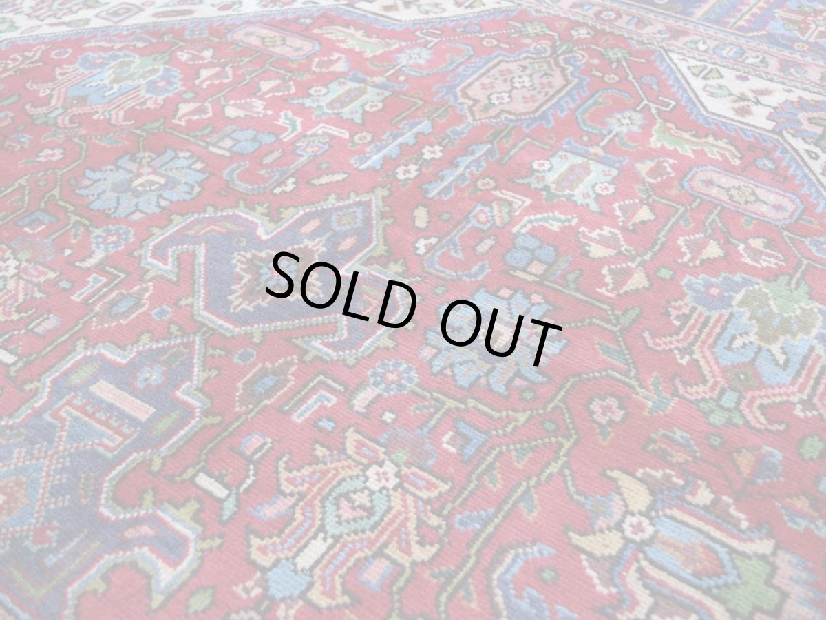 画像11: 良品 ペルシャ 絨毯 タブリーズ 縦3m 横2m 6㎡ 〜6帖 リビング ダイニング 3人掛けソファ コーナーソファ 大判 サイズ 290 x 195 cm No.A109 天然 ウール 手織り トライバル ラグ 敷物 マット カーペット メダリオン ヴィンテージ ビンテージ 赤 (11)