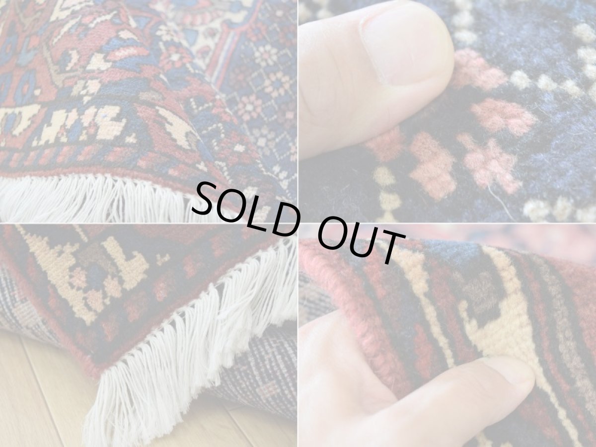 画像18: 良品 経年50年〜 ペルシャ 絨毯 バクティヤリ 縦3m 横2m 6㎡ 〜6帖 リビング ダイニング 3人掛けソファ コーナーソファ 大判 サイズ 309 x 207 cm No.H108 天然 草木染 ウール 手織り トライバル ラグ 敷物 マット カーペット メダリオン ゴルミナ ゴルミナイ ヴィンテージ ビンテージ バクティアリ バフティヤリ b-H108-309207h084-036 (18)