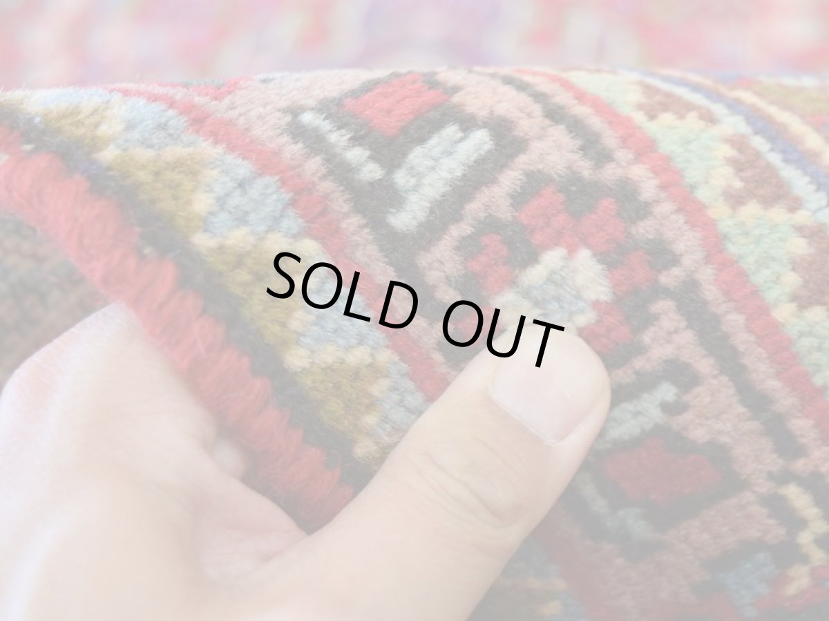 画像14: 良品 ペルシャ 絨毯 タブリーズ 縦3m 横2m 6㎡ 〜6帖 リビング ダイニング 3人掛けソファ コーナーソファ 大判 サイズ 290 x 195 cm No.A109 天然 ウール 手織り トライバル ラグ 敷物 マット カーペット メダリオン ヴィンテージ ビンテージ 赤 (14)