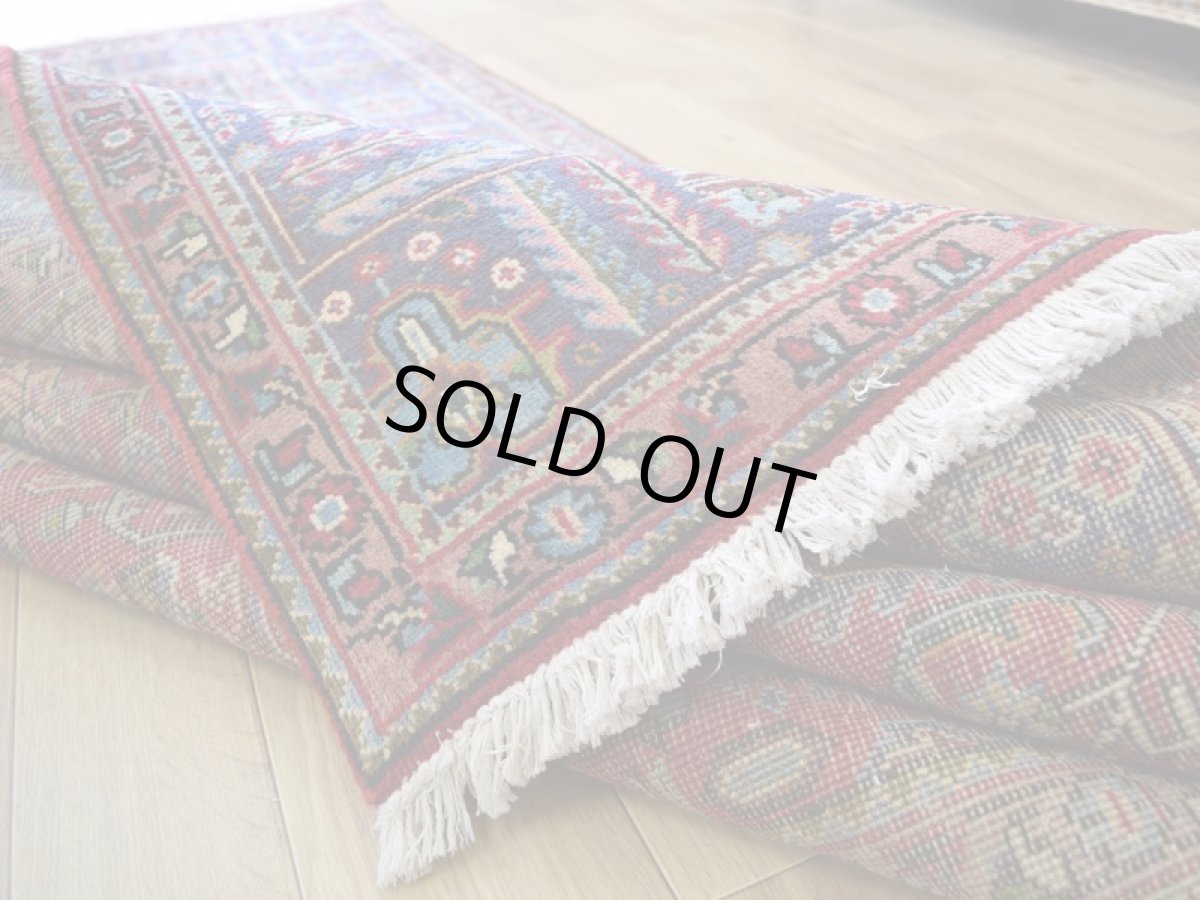 画像13: 良品 ペルシャ 絨毯 タブリーズ 縦3m 横2m 6㎡ 〜6帖 リビング ダイニング 3人掛けソファ コーナーソファ 大判 サイズ 290 x 195 cm No.A109 天然 ウール 手織り トライバル ラグ 敷物 マット カーペット メダリオン ヴィンテージ ビンテージ 赤 (13)