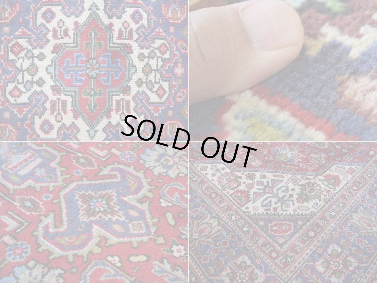 画像16: 良品 ペルシャ 絨毯 タブリーズ 縦3m 横2m 6㎡ 〜6帖 リビング ダイニング 3人掛けソファ コーナーソファ 大判 サイズ 290 x 195 cm No.A109 天然 ウール 手織り トライバル ラグ 敷物 マット カーペット メダリオン ヴィンテージ ビンテージ 赤 (16)