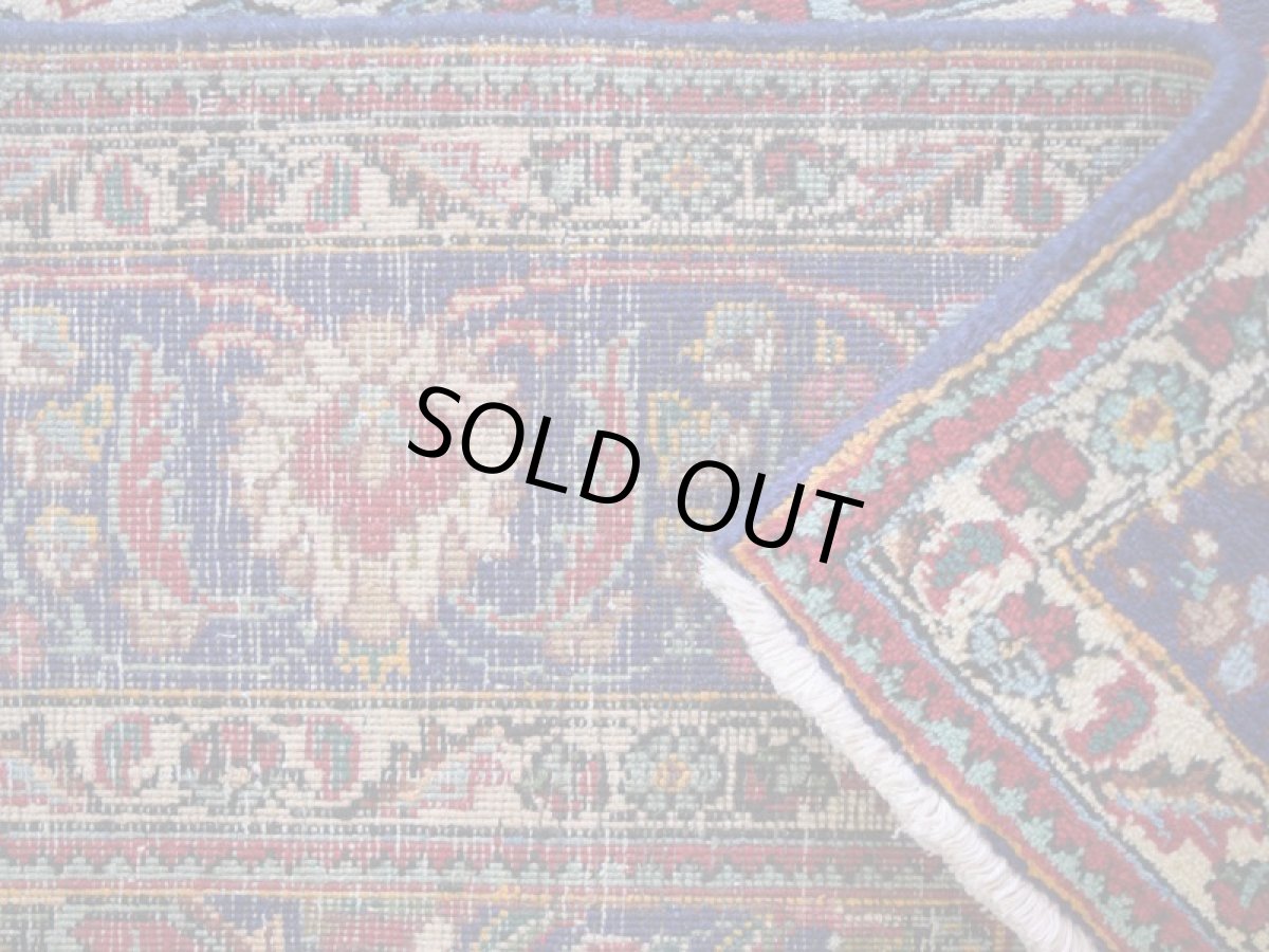 画像15: 良品 ペルシャ 絨毯 タブリーズ 縦3m 横2m 6㎡ 〜6帖 リビング ダイニング 3人掛けソファ コーナーソファ 大判 サイズ 315 x 210 cm No.A108 肉厚 天然 ウール 手織り トライバル ラグ 敷物 マット カーペット メダリオン ヴィンテージ ビンテージ 青 紺 b-A108-315210h014-035 (15)