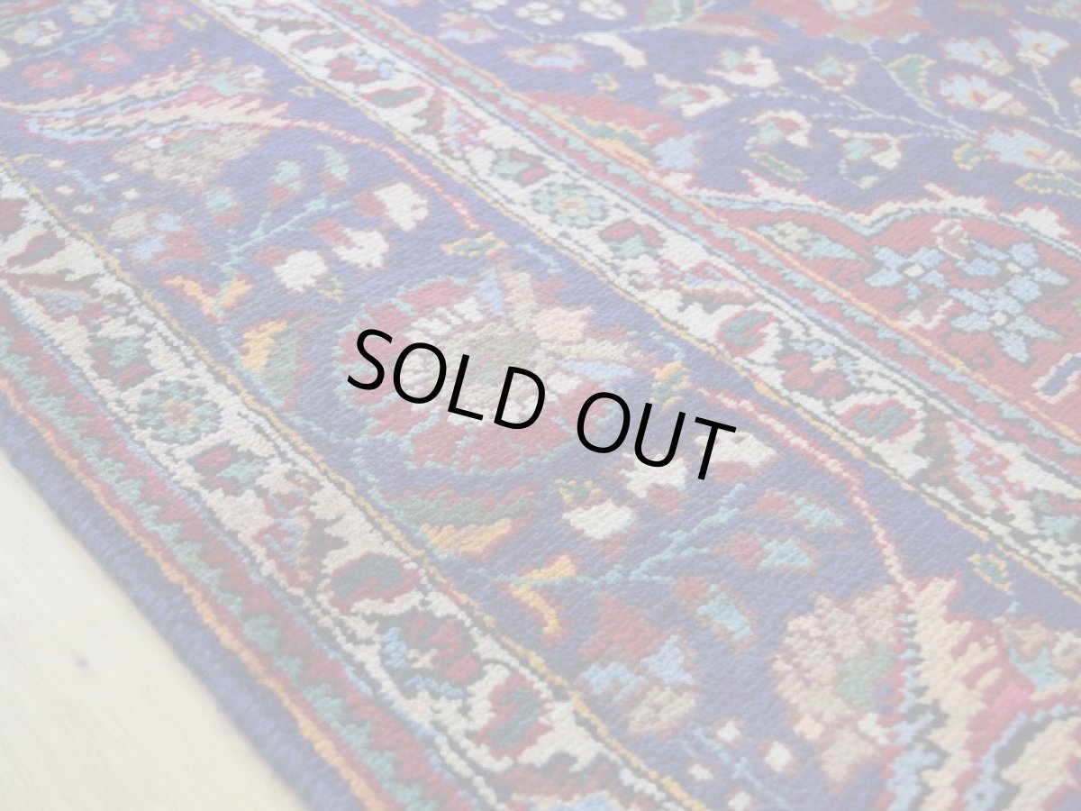 画像12: 良品 ペルシャ 絨毯 タブリーズ 縦3m 横2m 6㎡ 〜6帖 リビング ダイニング 3人掛けソファ コーナーソファ 大判 サイズ 315 x 210 cm No.A108 肉厚 天然 ウール 手織り トライバル ラグ 敷物 マット カーペット メダリオン ヴィンテージ ビンテージ 青 紺 b-A108-315210h014-035 (12)